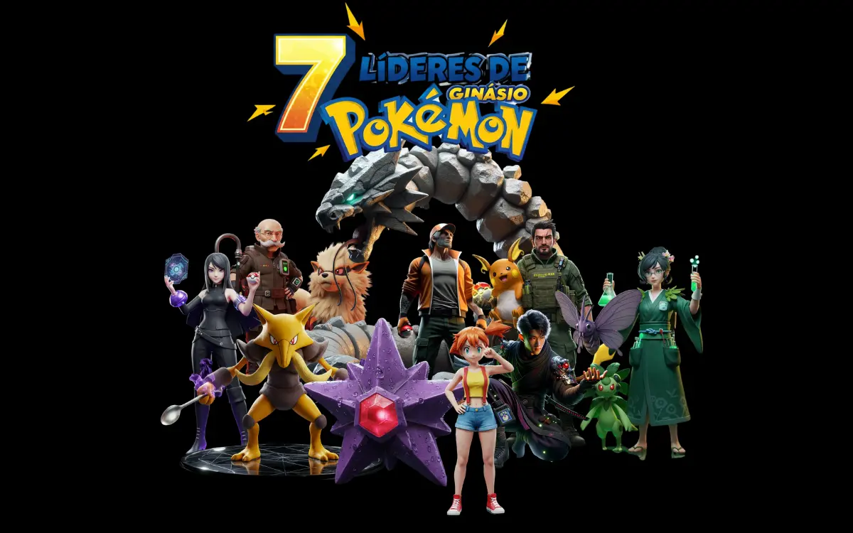 Designer Recria 7 Líderes de Ginásio Pokémon Clássicos Uma Viagem Nostálgica ao Futuro de Kanto