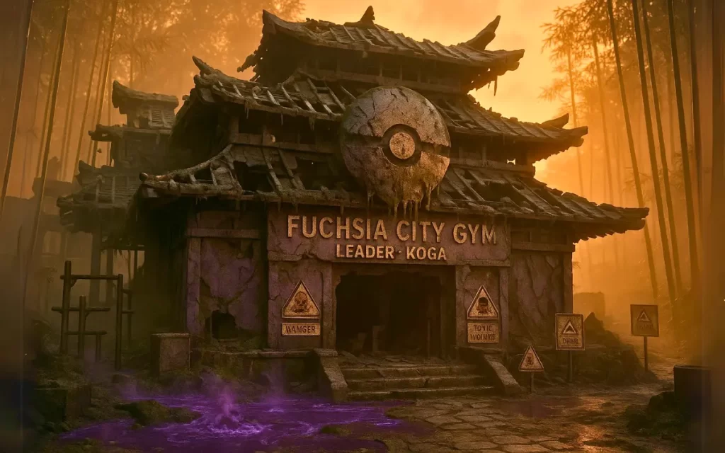 Ginásio de Fuchsia City em Ruínas