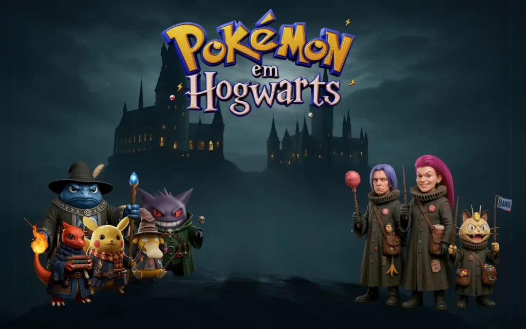 Quando Pokémon Encontra Magia: Reimaginação das Casas de Hogwarts