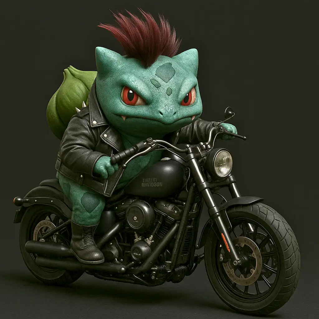 Bulbasaur Motoqueiro Badass