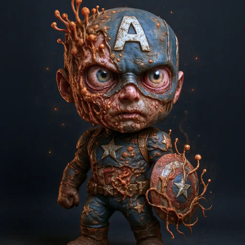 Steve Rogers como hospedeiro do Cordyceps em crossover apocalíptico