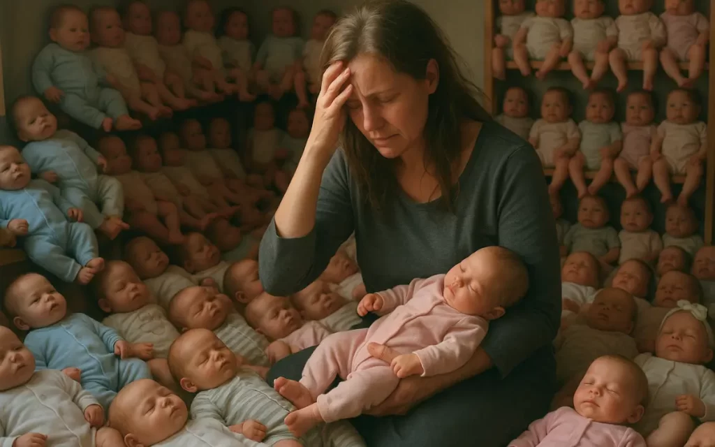 Coleção excessiva de bonecas reborn revelando comportamento compulsivo preocupante