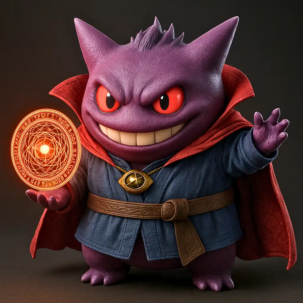 Mago Supremo: Gengar Reimaginado como Doutor Estranho em 3D