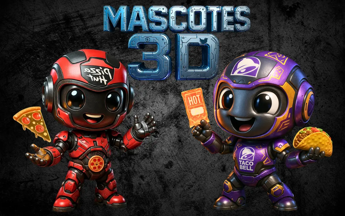 Coleção de mascotes alimentícios reimaginados como personagens 3D
