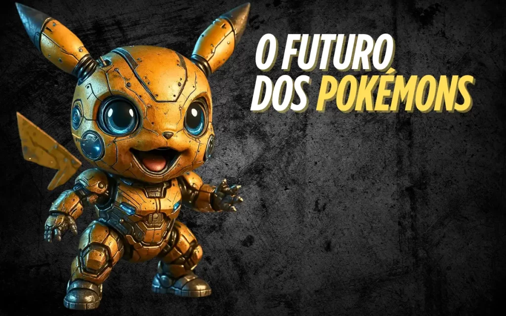 Colagem de Pokémons em versões robóticas tecnológicas
