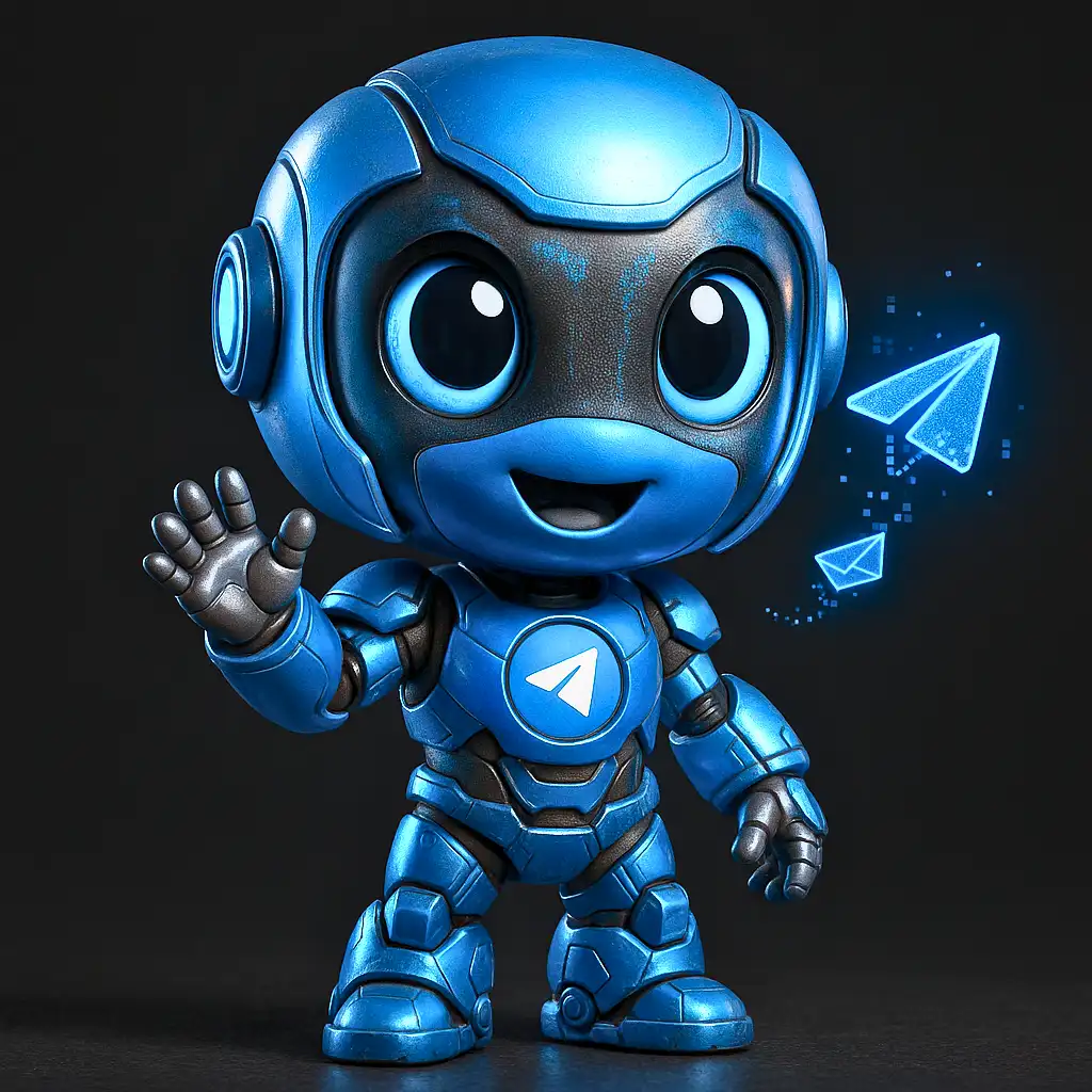 Avião de papel do Telegram reimaginado como robô mensageiro
