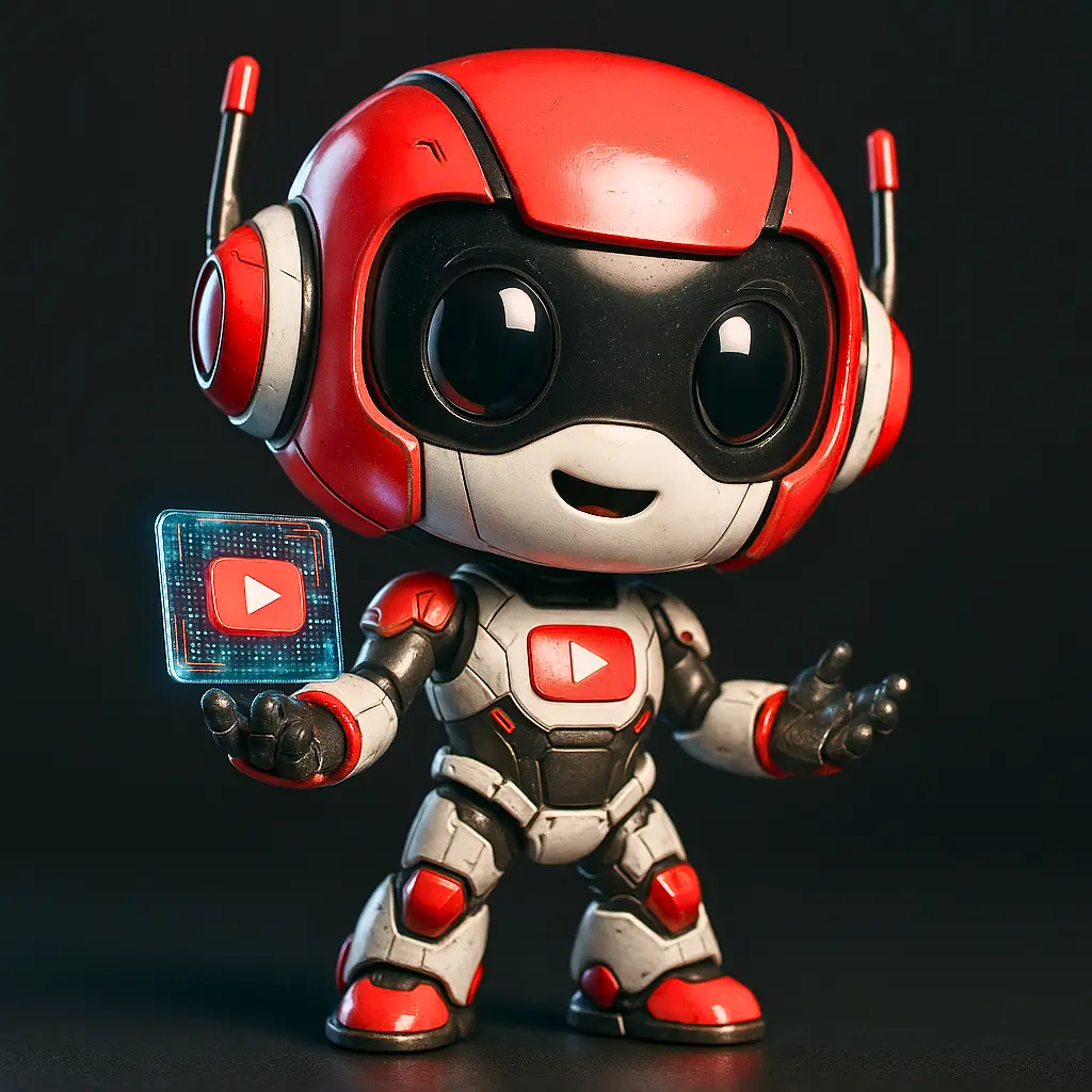 Mascote do YouTube reimaginado como robô criador de conteúdo
