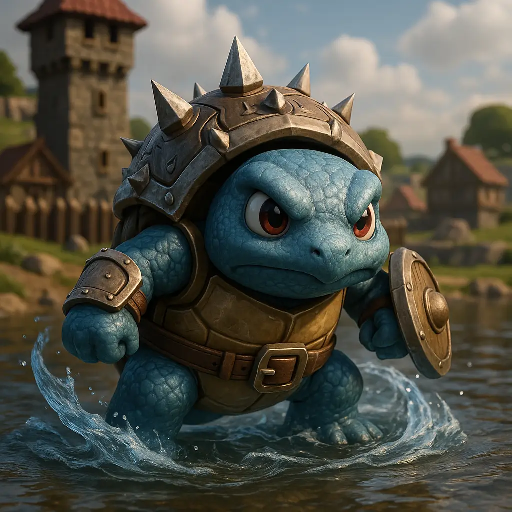 Squirtle no Campo de Batalha de Clash