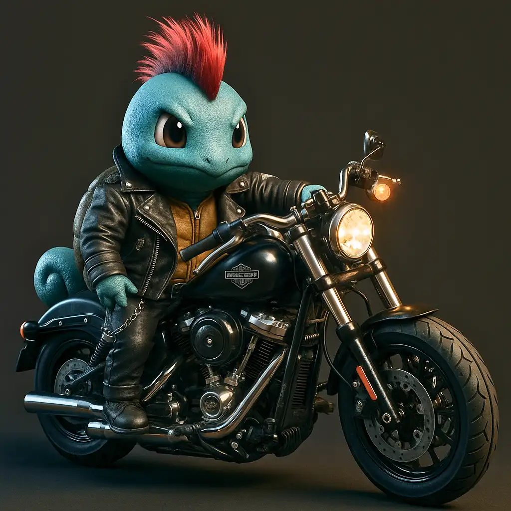 Squirtle Motoqueiro Radical