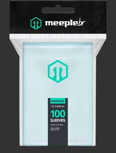 MeepleBR Sleeves - PADRÃO (63,5x88mm), 100 Unidades