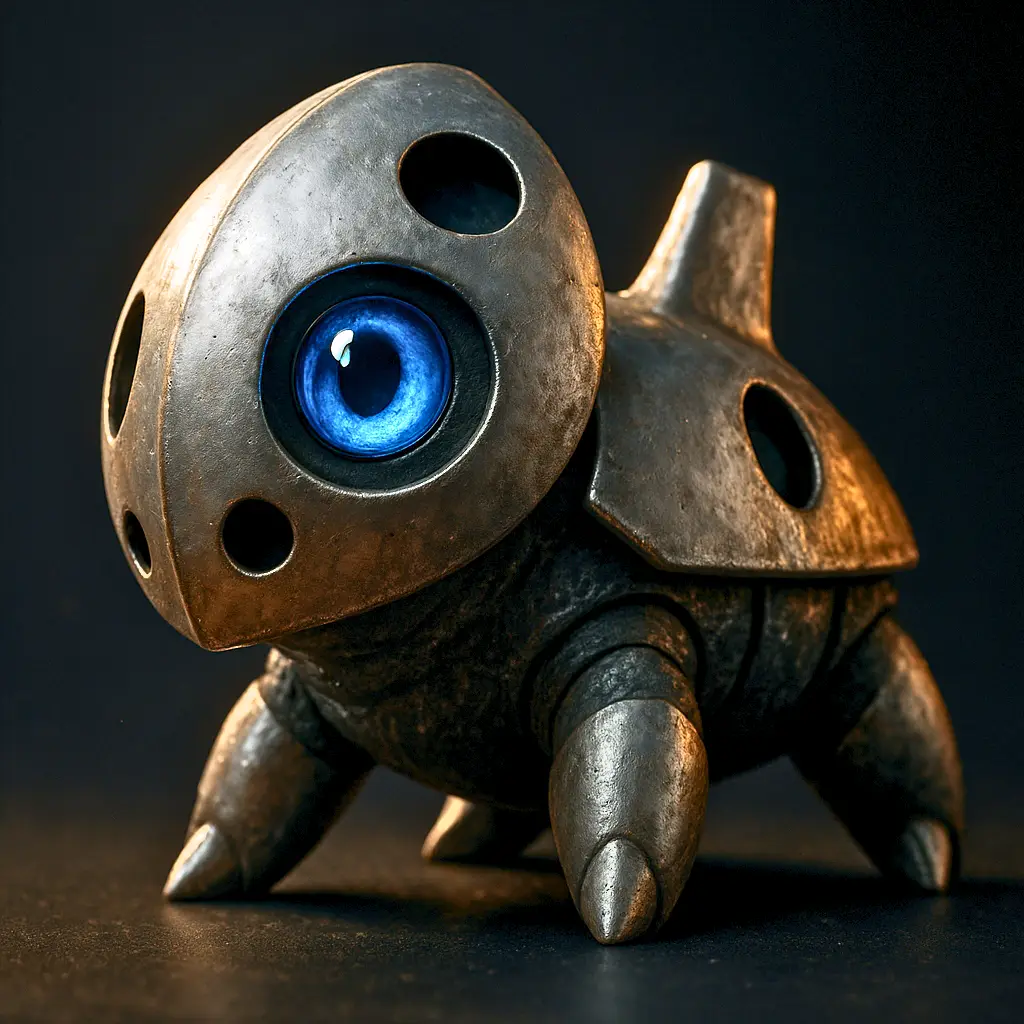  Aron em versão 3D ultra realista mostrando detalhes de sua armadura metálica