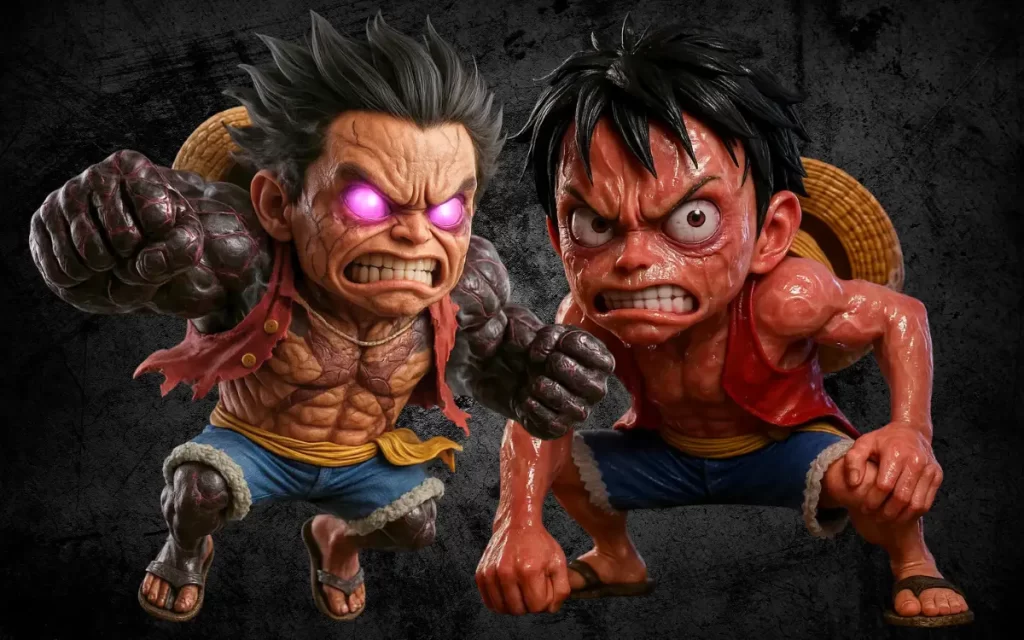 Transformações Realistas do Luffy: Uma Nova Visão do Rei dos Piratas