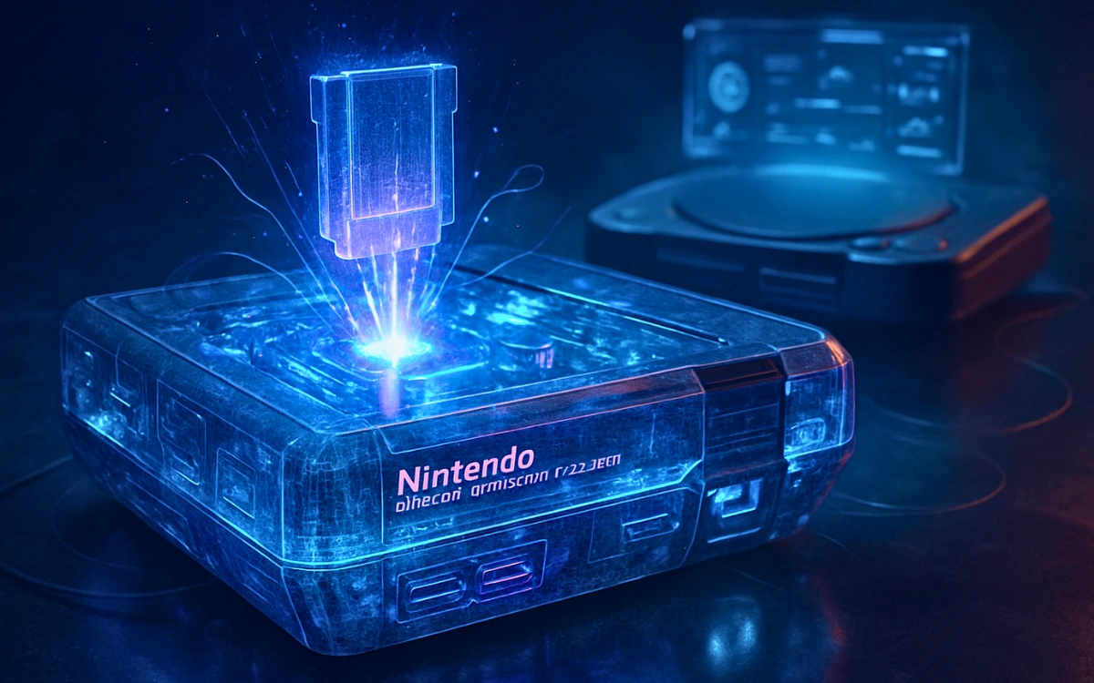NES e PlayStation 1 reimaginados com tecnologia futurista de 2030