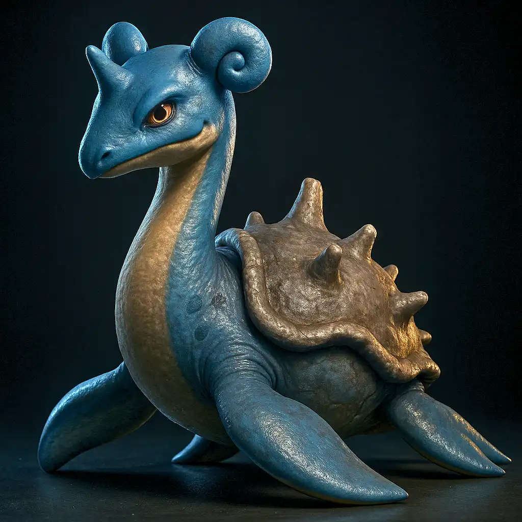  Lapras em versão ultra realista com detalhes do casco e pele