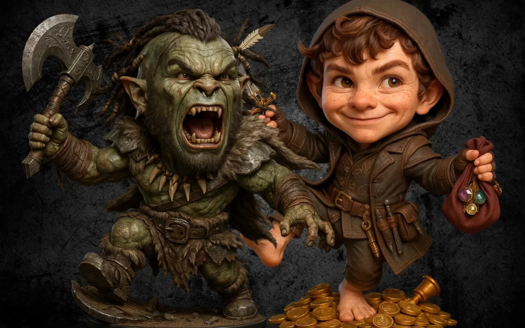 Sete personagens de Dungeons & Dragons criados em 3D ultra-realista por inteligência artificial